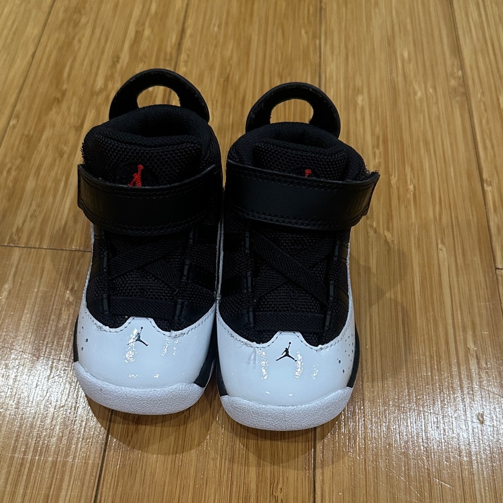 Jordan Kids Black and White Sneakers